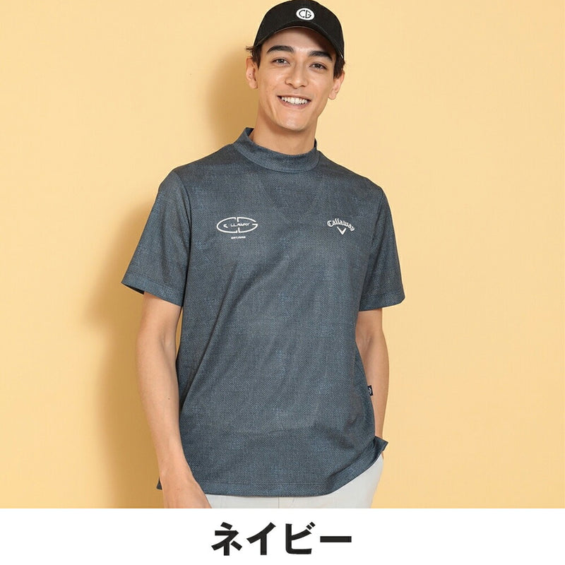 ベストスポーツ Callaway（キャロウェイ）製品。Callaway かざあなメッシュメランジプリントモックネック 25SS C25134116