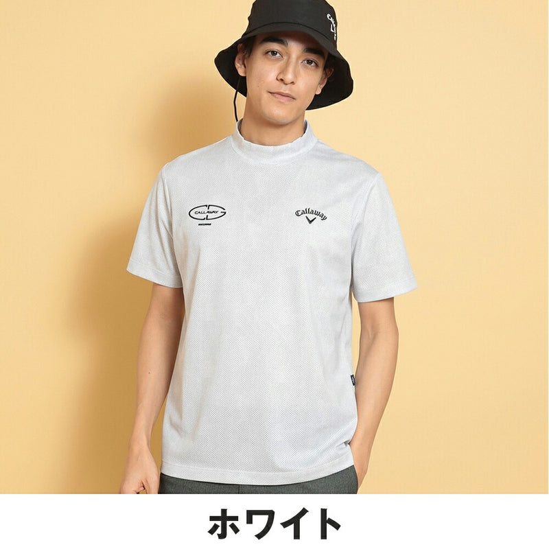 ベストスポーツ Callaway（キャロウェイ）製品。Callaway かざあなメッシュメランジプリントモックネック 25SS C25134116
