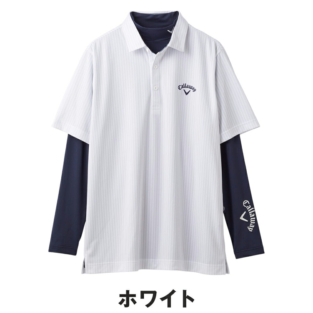 Callaway ストライププリントカノコセットシャツ 25SS C25134126