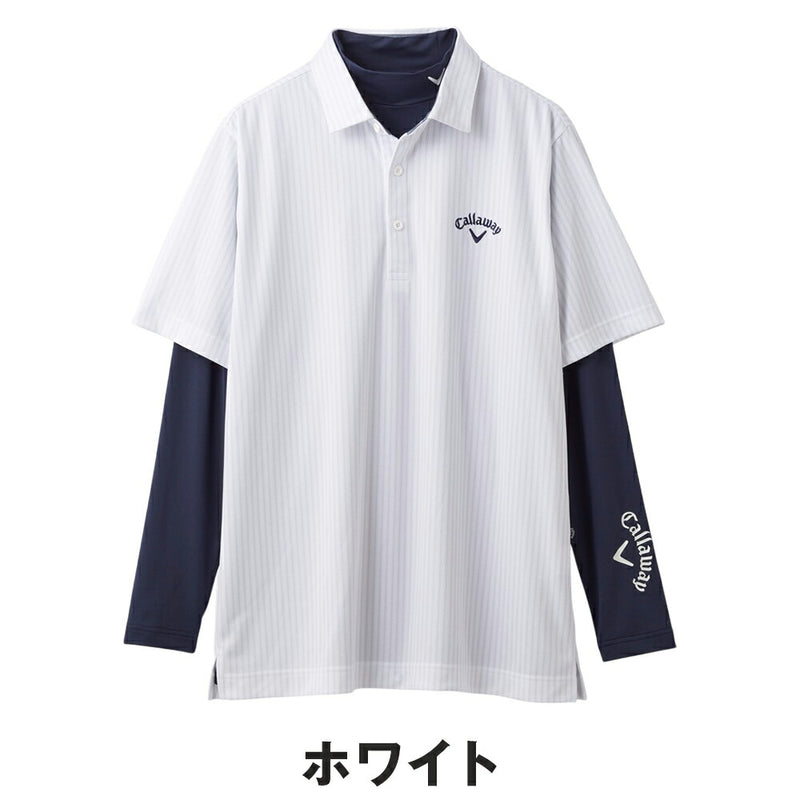 ベストスポーツ Callaway（キャロウェイ）製品。Callaway ストライププリントカノコセットシャツ 25SS C25134126