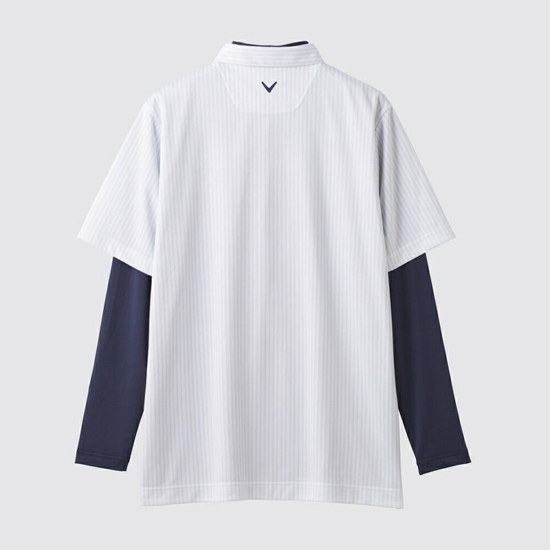 ベストスポーツ Callaway（キャロウェイ）製品。Callaway ストライププリントカノコセットシャツ 25SS C25134126