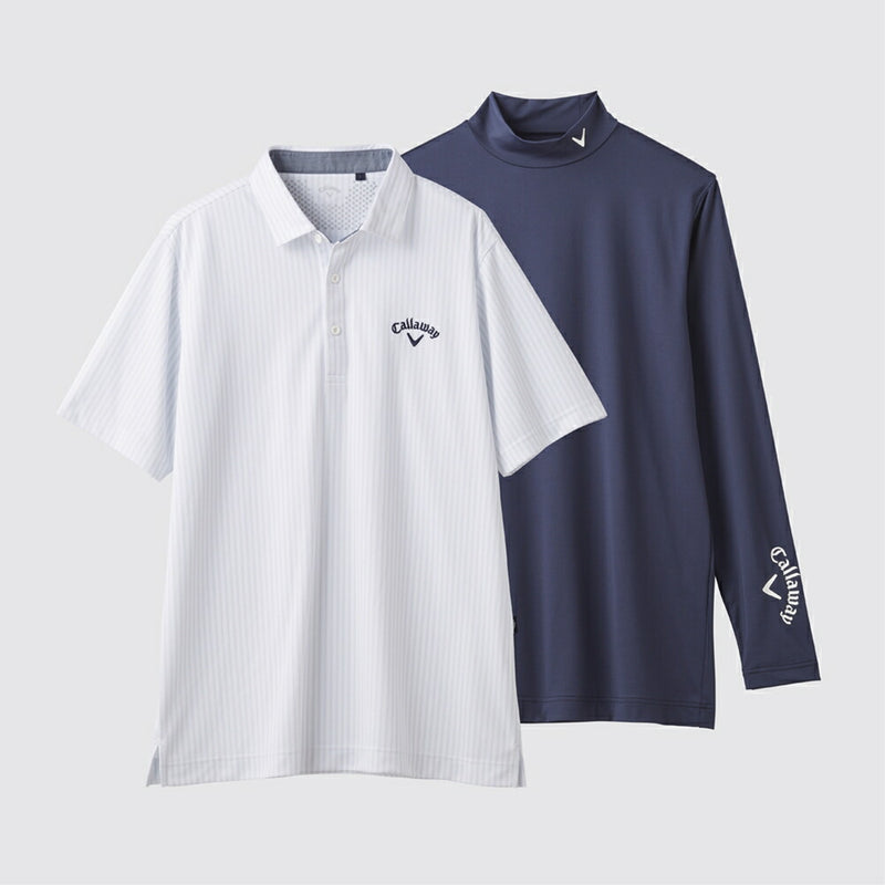 ベストスポーツ Callaway（キャロウェイ）製品。Callaway ストライププリントカノコセットシャツ 25SS C25134126