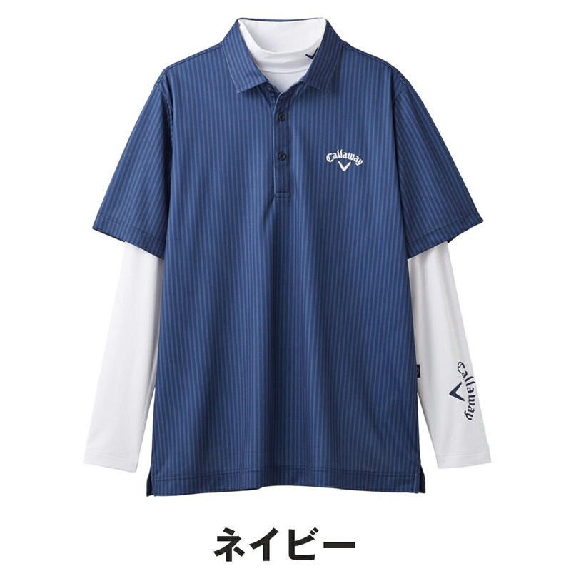 ベストスポーツ Callaway（キャロウェイ）製品。Callaway ストライププリントカノコセットシャツ 25SS C25134126