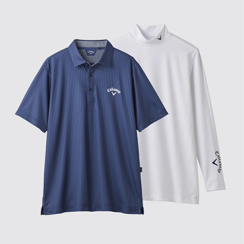 ベストスポーツ Callaway（キャロウェイ）製品。Callaway ストライププリントカノコセットシャツ 25SS C25134126
