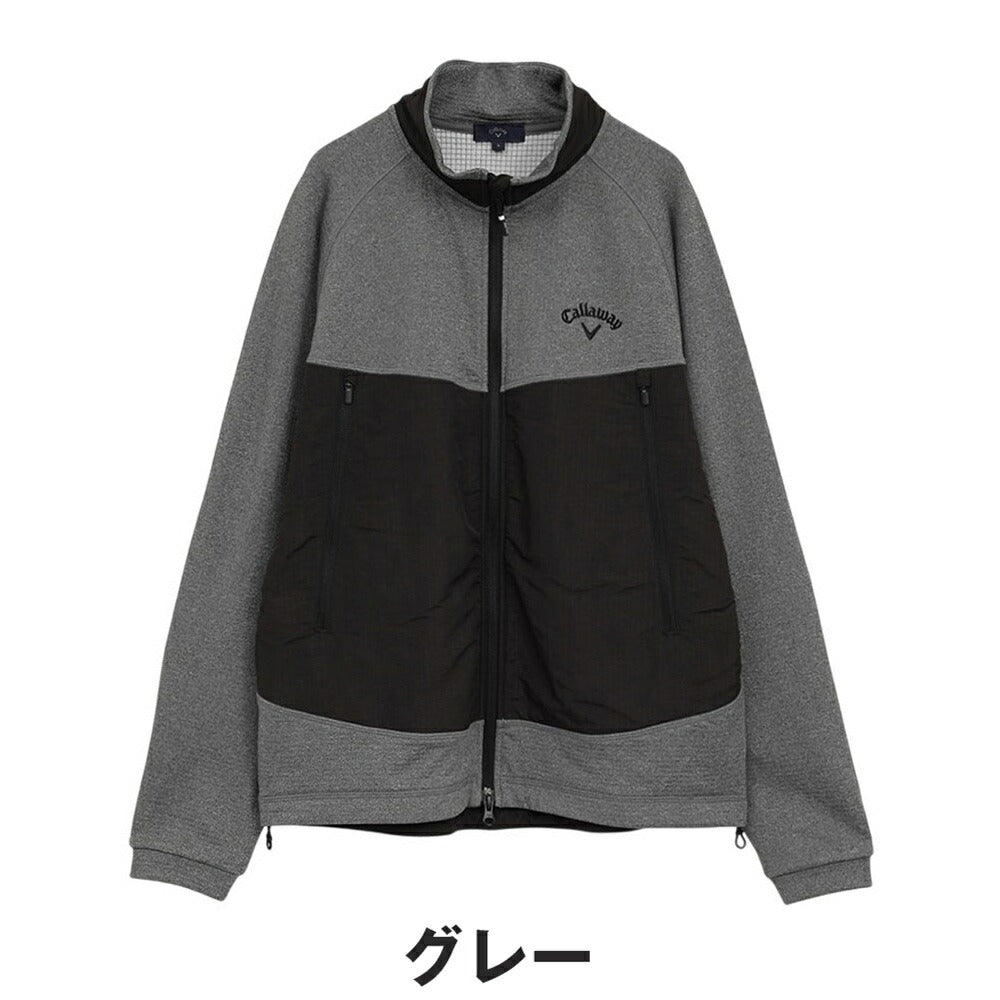 Callaway バックグリッド裏起毛フルジップスウェット 25FW C25217104
