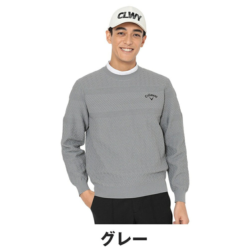 ベストスポーツ Callaway（キャロウェイ）製品。Callaway ガーター編みクルーネックニット 25FW C25218100