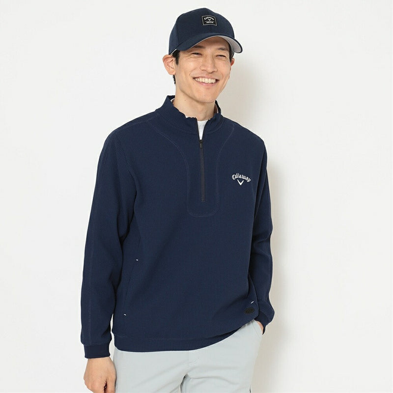 ベストスポーツ Callaway（キャロウェイ）製品。Callaway ワッフルハーフジップモックネックシャツ 25FW C25233103