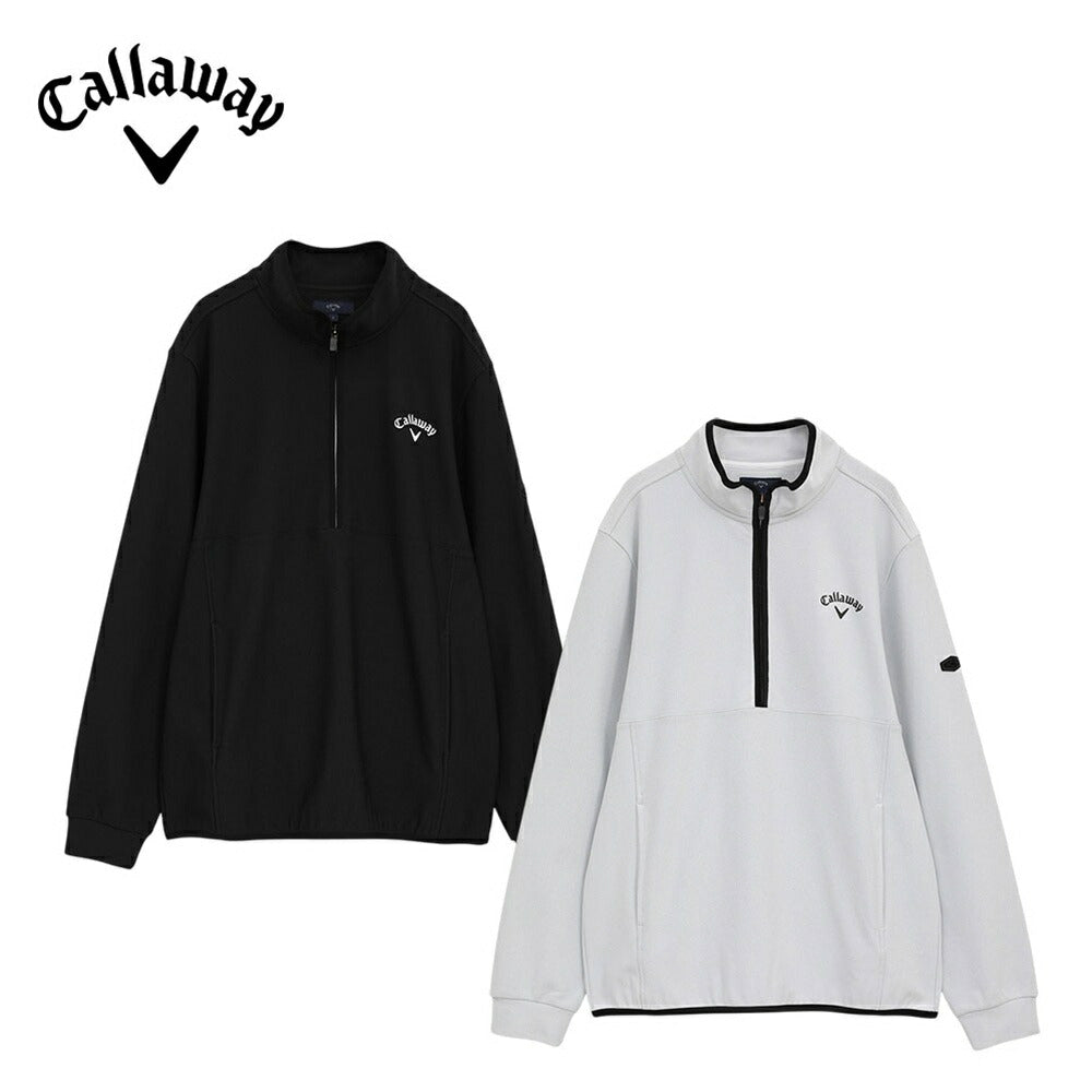 Callaway 裏起毛ハーフジップモックネックシャツ 25FW C25233109