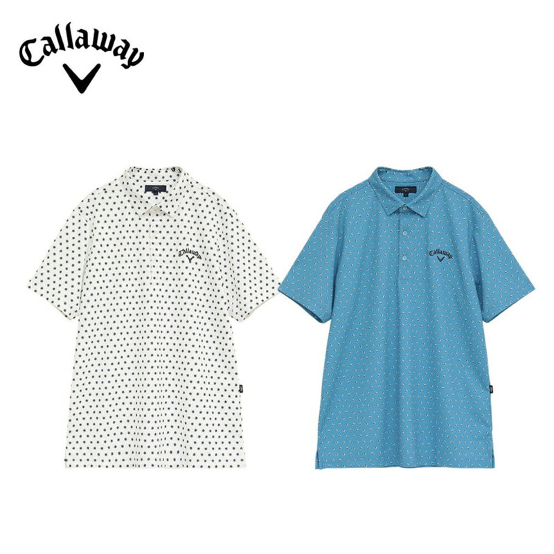 ベストスポーツ Callaway（キャロウェイ）製品。Callaway ミニフラワープリントハイゲージカノコシャツ 25SS C25234102