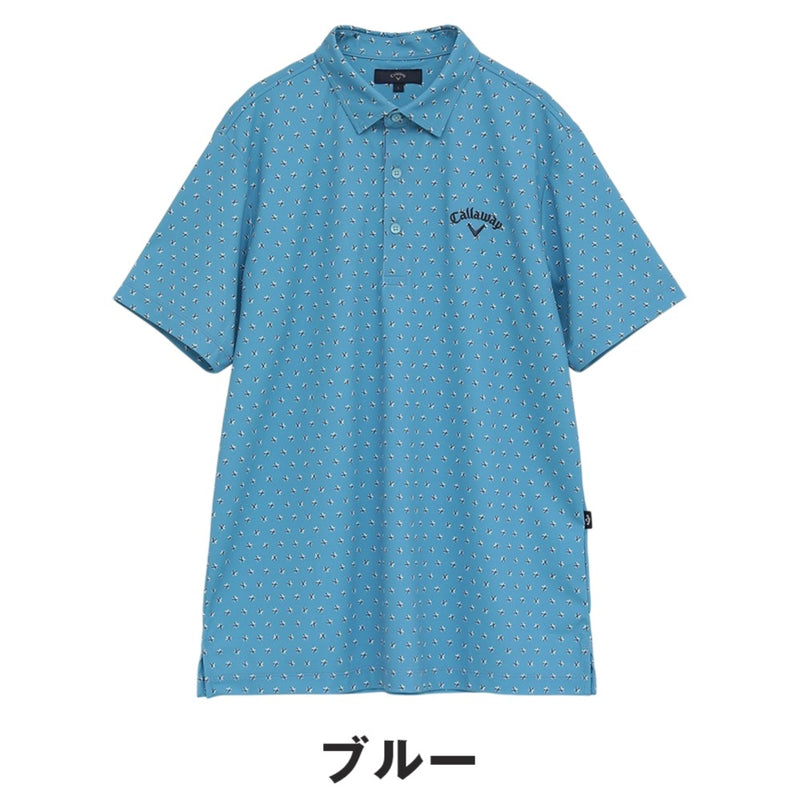 ベストスポーツ Callaway（キャロウェイ）製品。Callaway ミニフラワープリントハイゲージカノコシャツ 25SS C25234102