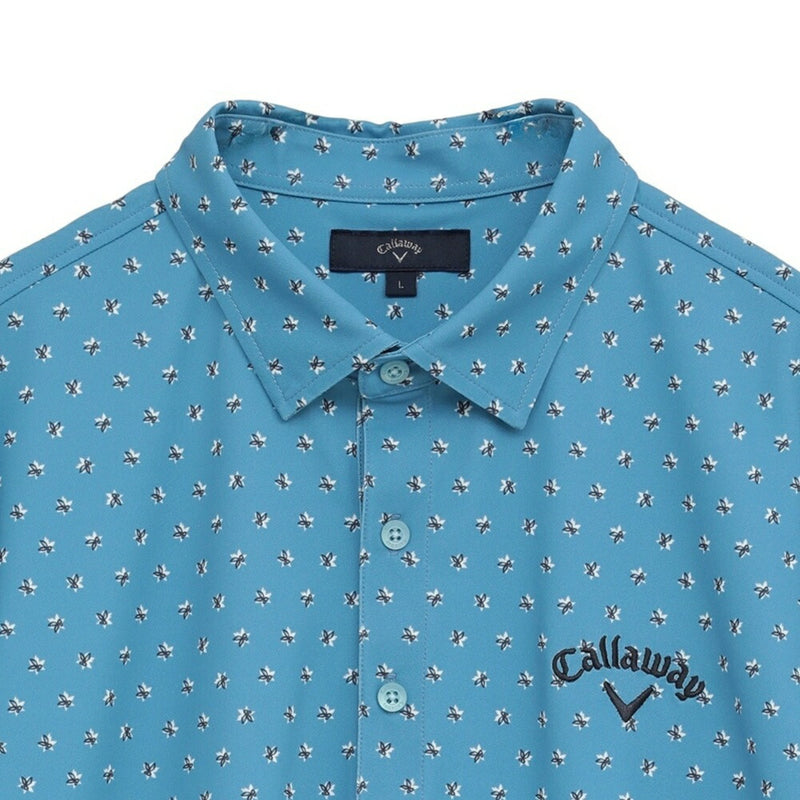 ベストスポーツ Callaway（キャロウェイ）製品。Callaway ミニフラワープリントハイゲージカノコシャツ 25SS C25234102