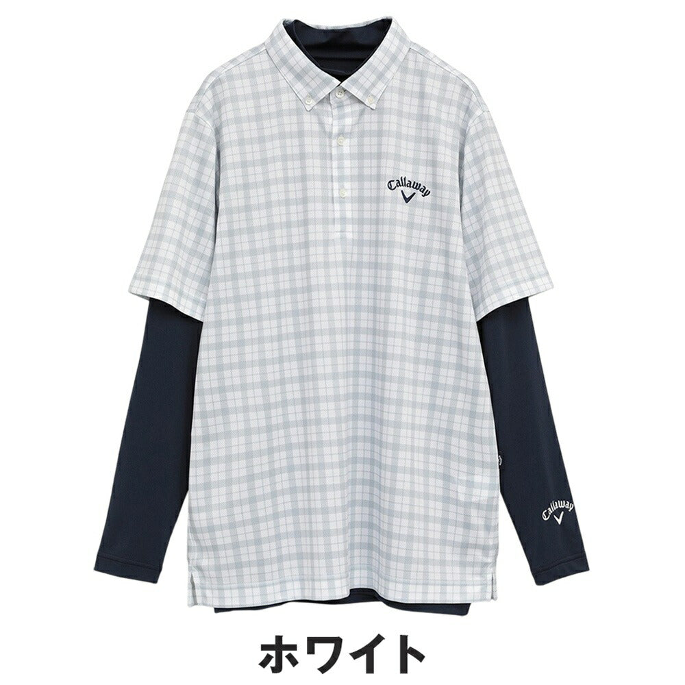 Callaway チェックプリントセットシャツ(インナー付き) 25FW C25234109
