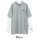 ベストスポーツ Callaway（キャロウェイ）製品。Callaway チェックプリントセットシャツ(インナー付き) 25FW C25234109