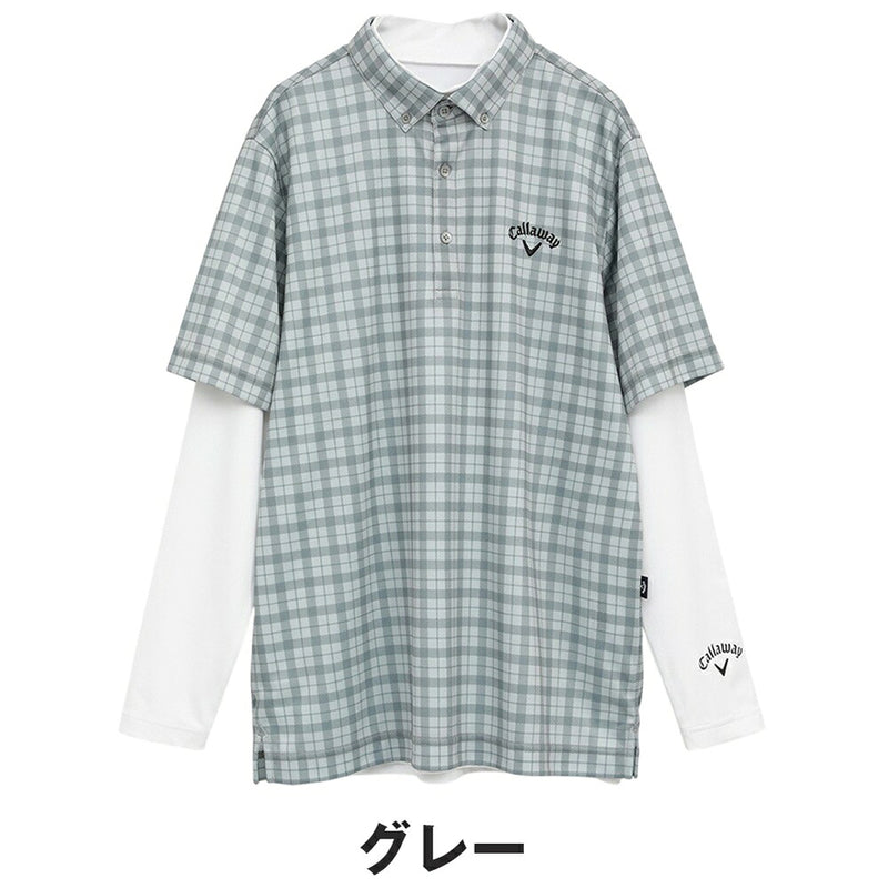 ベストスポーツ Callaway（キャロウェイ）製品。Callaway チェックプリントセットシャツ(インナー付き) 25FW C25234109