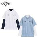 ベストスポーツ Callaway（キャロウェイ）製品。Callaway カノコストライプ半袖シャツセットインナー付き 26FW C26234109