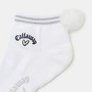 ベストスポーツ Callaway（キャロウェイ）製品。Callaway ラブキャロウェイファーポンポン付きアンクルソックス 26FW C26293202