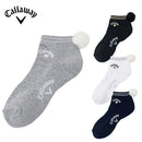 ベストスポーツ Callaway（キャロウェイ）製品。Callaway ラブキャロウェイファーポンポン付きアンクルソックス 26FW C26293202