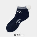 ベストスポーツ Callaway（キャロウェイ）製品。Callaway ラブキャロウェイファーポンポン付きアンクルソックス 26FW C26293202