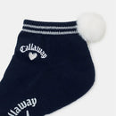 ベストスポーツ Callaway（キャロウェイ）製品。Callaway ラブキャロウェイファーポンポン付きアンクルソックス 26FW C26293202