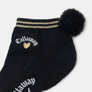 ベストスポーツ Callaway（キャロウェイ）製品。Callaway ラブキャロウェイファーポンポン付きアンクルソックス 26FW C26293202