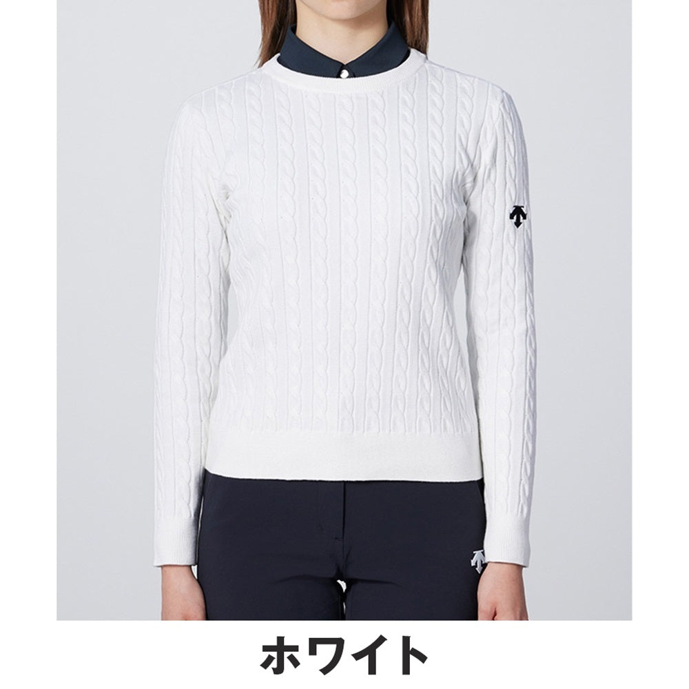 DESCENTE GOLF クルーネックケーブルセーター 24FW DG4FST04L