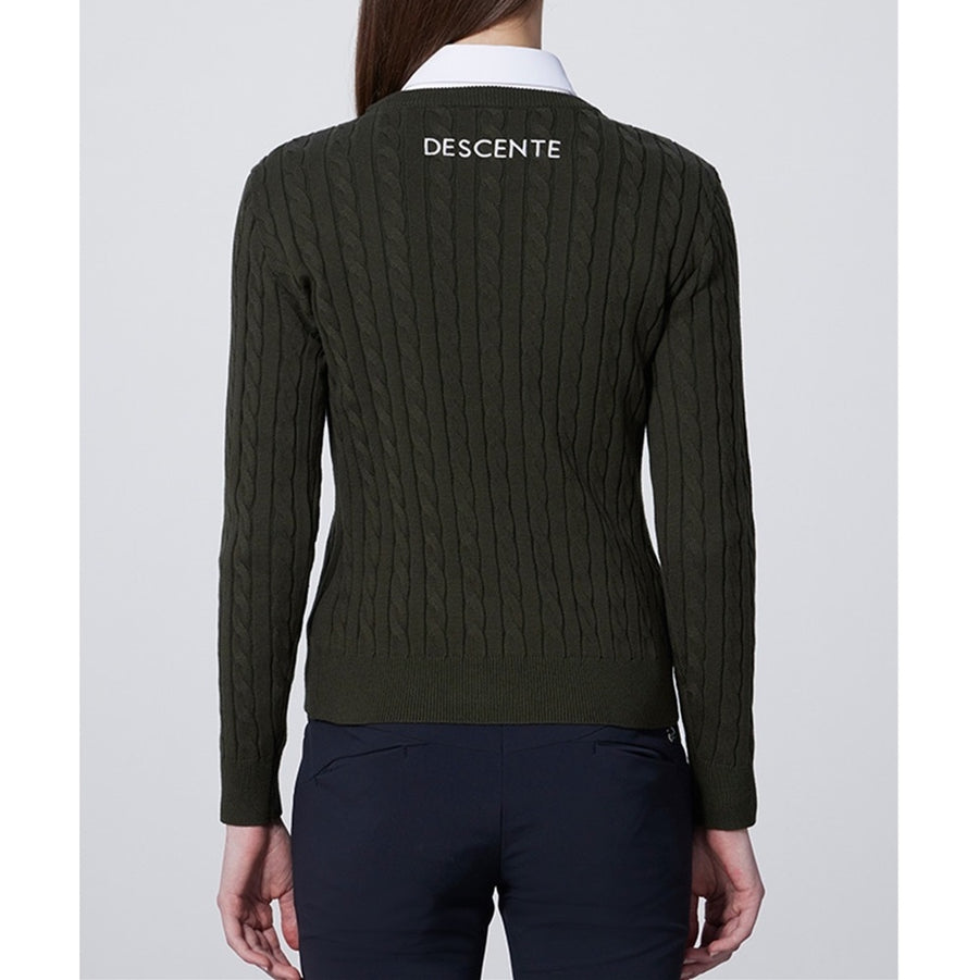 DESCENTE GOLF クルーネックケーブルセーター 24FW DG4FST04L