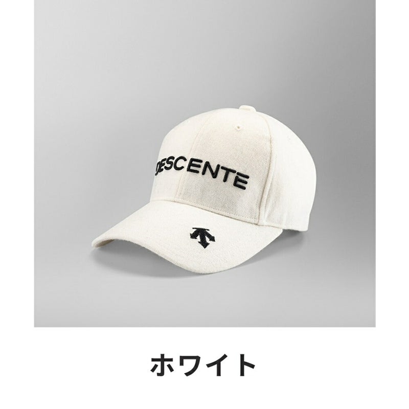 ベストスポーツ DESCENTE GOLF（デサントゴルフ）製品。DESCENTE GOLF ウールナイロンフラノロゴ刺繍キャップ 23FW DGBWJC09