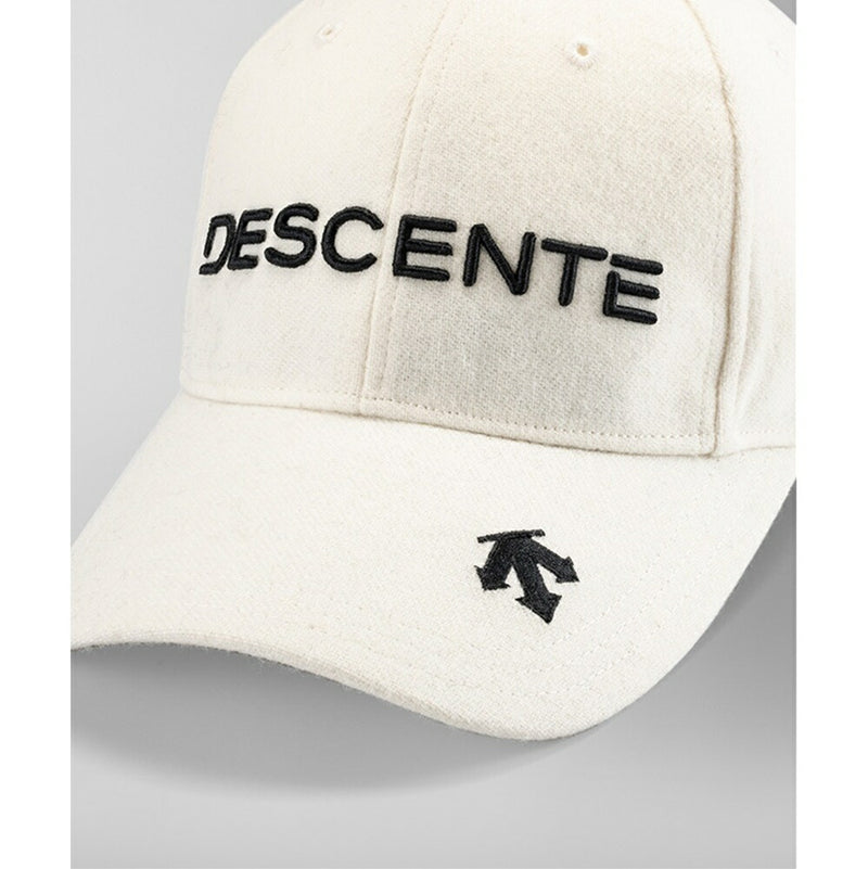 ベストスポーツ DESCENTE GOLF（デサントゴルフ）製品。DESCENTE GOLF ウールナイロンフラノロゴ刺繍キャップ 23FW DGBWJC09