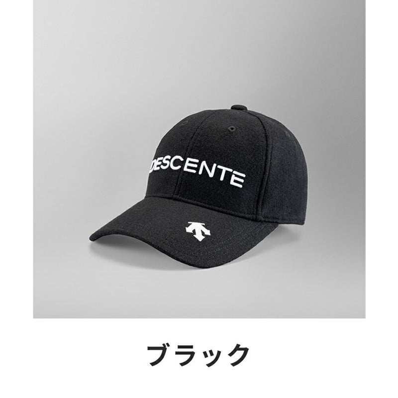 ベストスポーツ DESCENTE GOLF（デサントゴルフ）製品。DESCENTE GOLF ウールナイロンフラノロゴ刺繍キャップ 23FW DGBWJC09