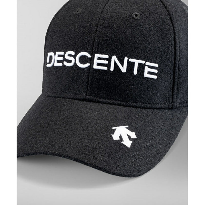 ベストスポーツ DESCENTE GOLF（デサントゴルフ）製品。DESCENTE GOLF ウールナイロンフラノロゴ刺繍キャップ 23FW DGBWJC09