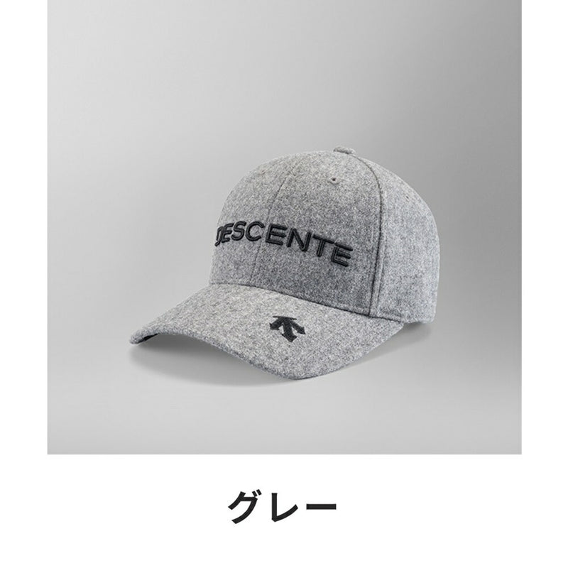 ベストスポーツ DESCENTE GOLF（デサントゴルフ）製品。DESCENTE GOLF ウールナイロンフラノロゴ刺繍キャップ 23FW DGBWJC09