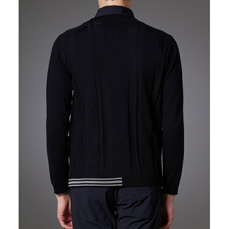 ベストスポーツ DESCENTE GOLF（デサントゴルフ）製品。DESCENTE GOLF フルジップ ジャカードセーター 23FW DGMWJL02