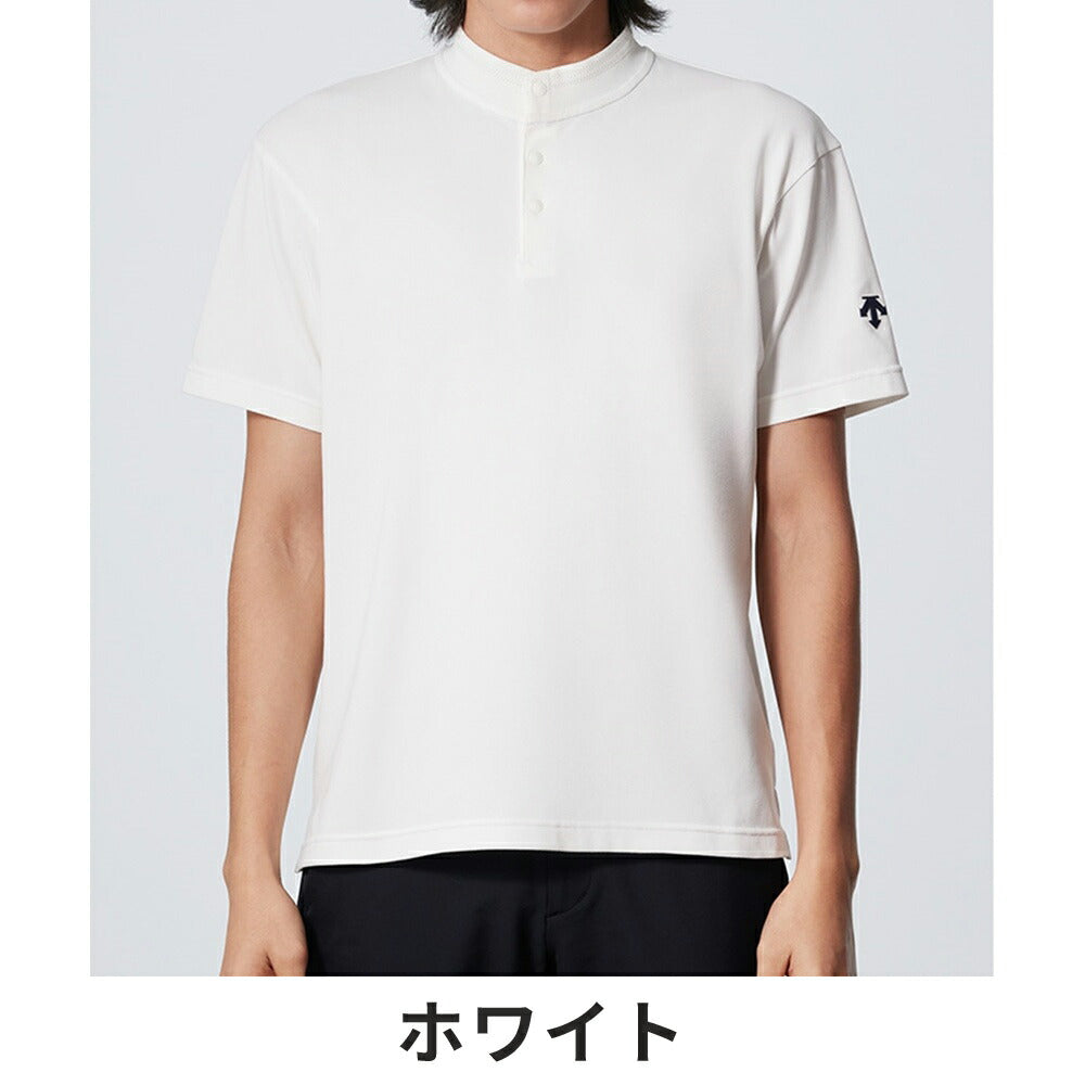 DESCENTE GOLF DSG COLLECTION モックネック鹿の子半袖シャツ