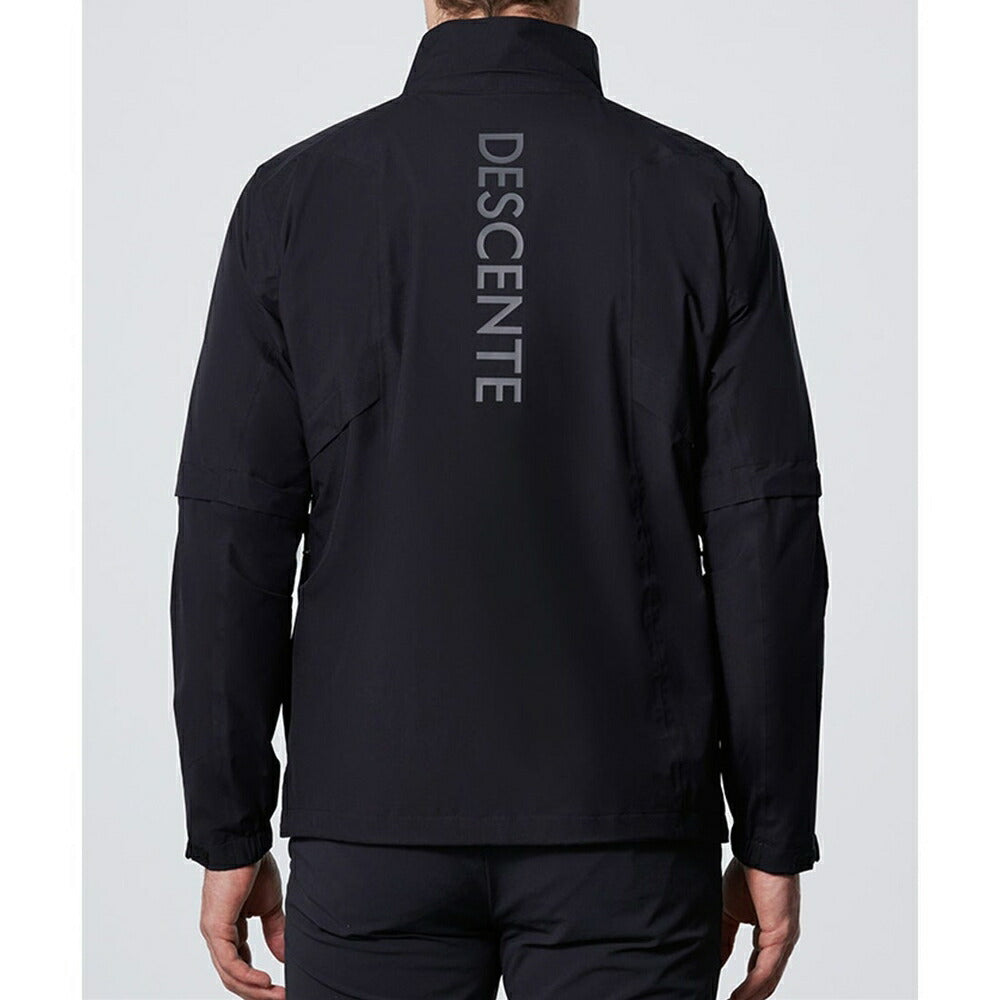DESCENTE GOLF ブラックジャケット Lサイズ ストレッチ フルジップジャケット(アウター(ブルゾン、ウインド