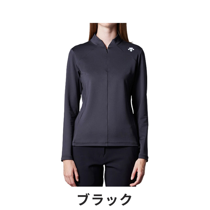 ベストスポーツ DESCENTE GOLF（デサントゴルフ）製品。DESCENTE GOLF ハーフジップ 鹿の子長袖シャツ 23FW DGWWJB02