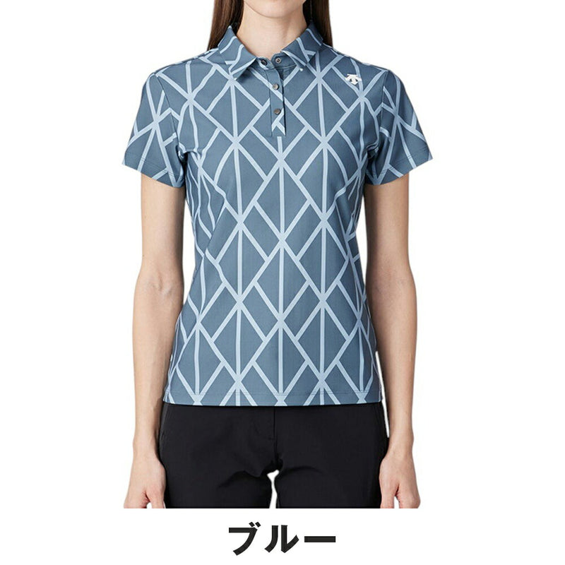 ベストスポーツ DESCENTE GOLF（デサントゴルフ）製品。DESCENTE GOLF アーガイルプリント半袖シャツ 25SS DG5SHS09L