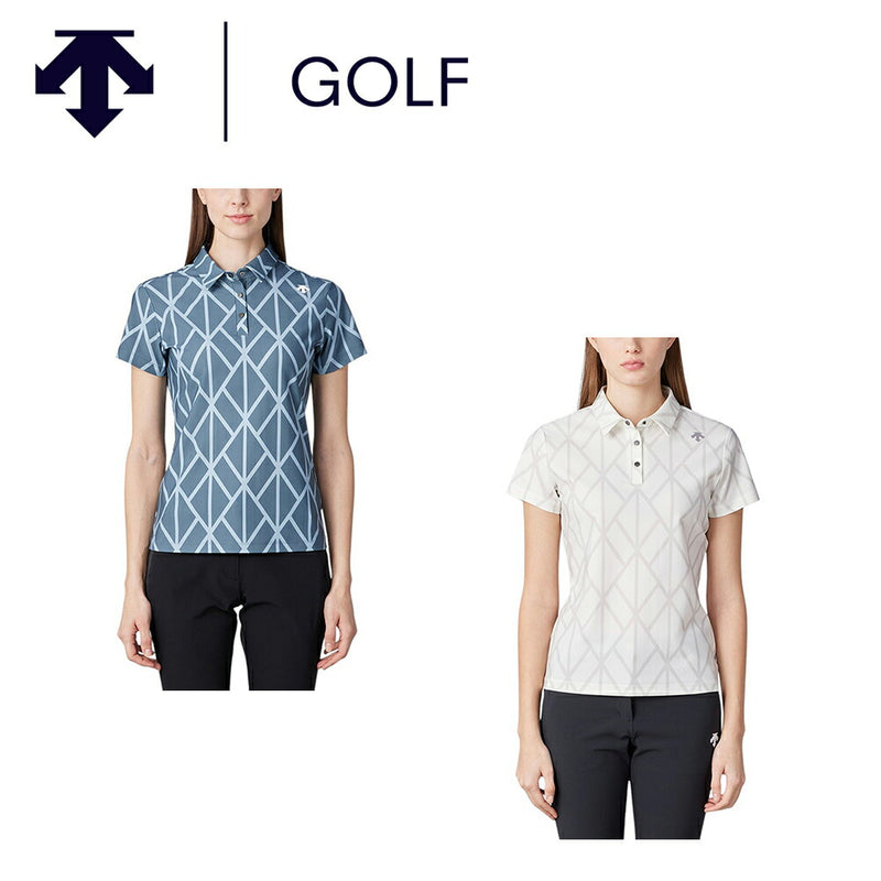 ベストスポーツ DESCENTE GOLF（デサントゴルフ）製品。DESCENTE GOLF アーガイルプリント半袖シャツ 25SS DG5SHS09L