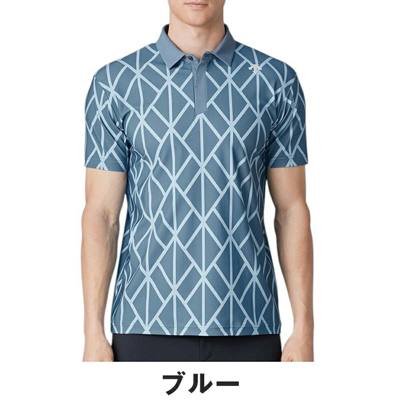 ベストスポーツ DESCENTE GOLF（デサントゴルフ）製品。DESCENTE GOLF アーガイルプリント半袖シャツ 25SS DG5SHS15M