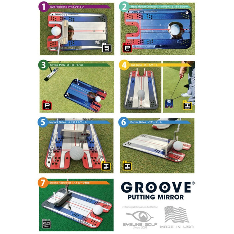 ベストスポーツ EYELINE GOLF（アイラインゴルフ）製品。EYELINE GOLF グルーブパッティングミラー 25FW ELG-GM18