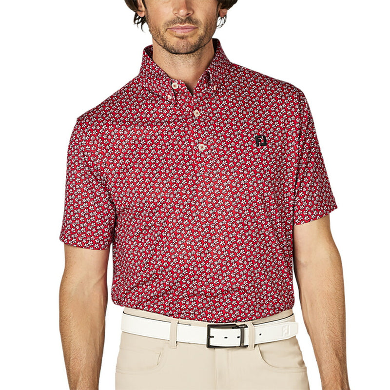 ベストスポーツ FOOTJOY フラワープリント半袖ボタンダウンシャツ 25SS FJ-S25-S14