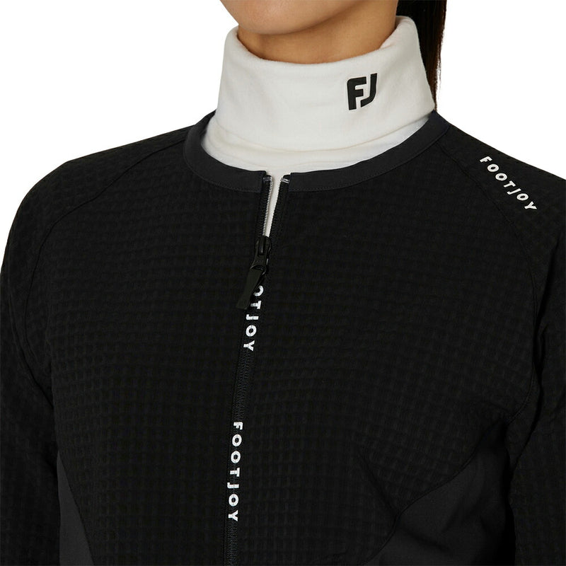 ベストスポーツ FOOTJOY（フットジョイ）製品。FOOTJOY WOMEN'S TWINSOF 撥水ファブリックミックス 長袖フルジップクルーネックジャケット 24FW FJW-F24-O01