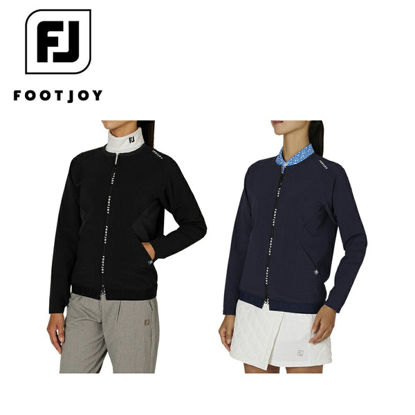 FOOTJOY（フットジョイ） FOOTJOY（フットジョイ）製品。FOOTJOY WOMEN'S TWINSOF 撥水ファブリックミックス 長袖フルジップクルーネックジャケット 24FW FJW-F24-O01