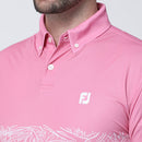 ベストスポーツ FOOTJOY（フットジョイ）製品。FOOTJOY  トロピカルリーフ柄半袖ボタンダウンシャツ 23FW FJ-F23-S01