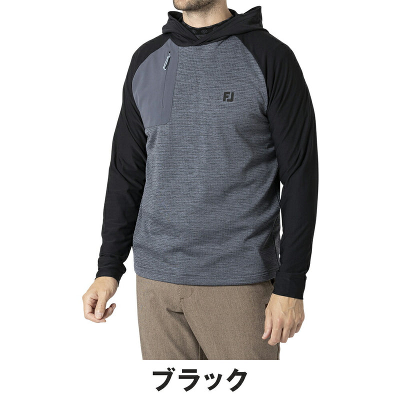 ベストスポーツ FOOTJOY（フットジョイ）製品。FOOTJOY MEN'S ライトウェイトストレッチ 長袖プルオーバーフーディー 24FW FJ-F24-M13