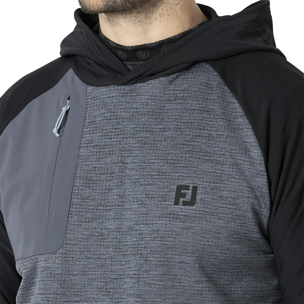 FOOTJOY MEN'S ライトウェイトストレッチ 長袖プルオーバーフーディー