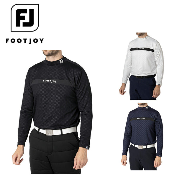 FOOTJOY（フットジョイ） FOOTJOY（フットジョイ）製品。FOOTJOY 起毛FJエンボスプリント 長袖モックネックシャツ 24FW FJ-F24-S07