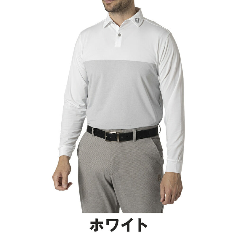 ベストスポーツ FOOTJOY（フットジョイ）製品。FOOTJOY MEN'S トーナルカラーブロック 長袖シャツ 24FW FJ-F24-S16