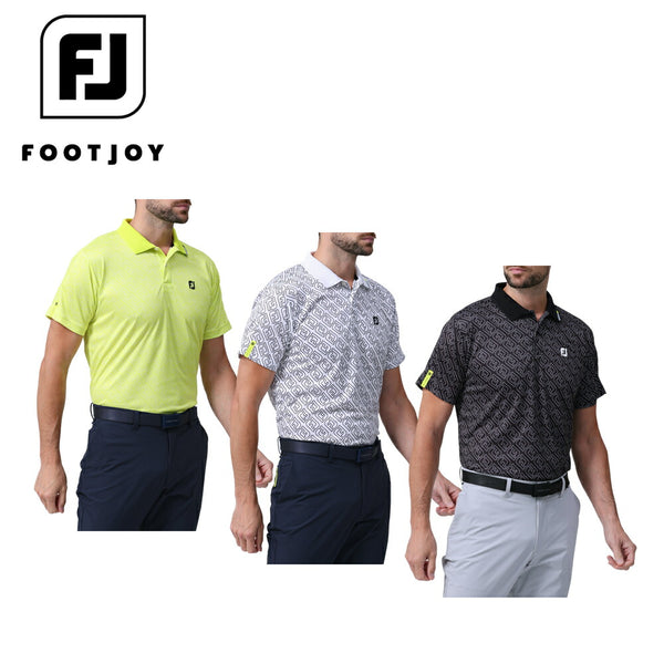 ゴルフ - ウェア FOOTJOY（フットジョイ）製品。FOOTJOY FJアウトラインプリント半袖メッシュポロ 24SS FJ-S24-S02