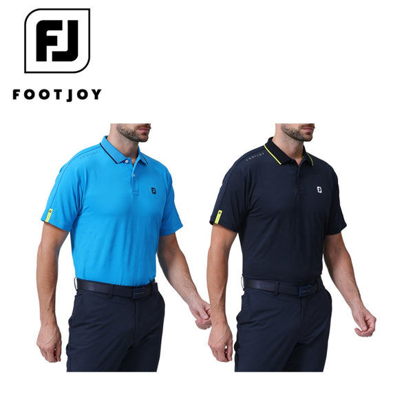 ゴルフ FOOTJOY（フットジョイ）製品。FOOTJOY FJモチーフジャカード半袖メッシュポロ 24SS FJ-S24-S03