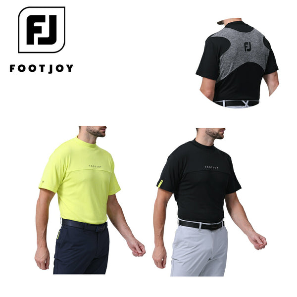 ゴルフ - ウェア FOOTJOY（フットジョイ）製品。FOOTJOY DRY THROUGHLIGHT エックスブロック半袖モックネックシャツ 24SS FJ-S24-S04